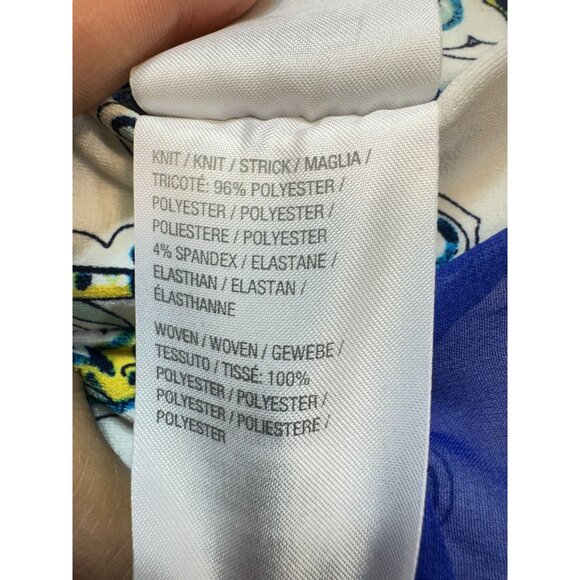 Susan Graver Womens Maxi Wrap Skirt Size S  Blue Paisley Boho Overlay Chiffon - Picture 5 of 16